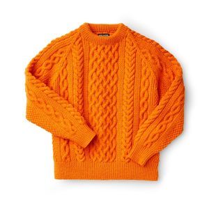 Filson Heavy Cableknit Sweater in Orange - XXL